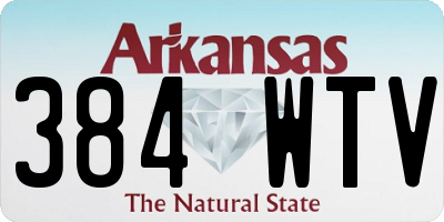 AR license plate 384WTV
