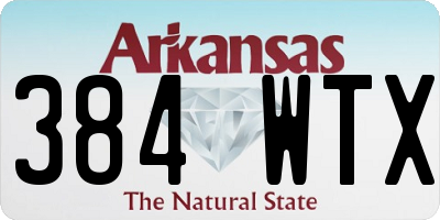 AR license plate 384WTX