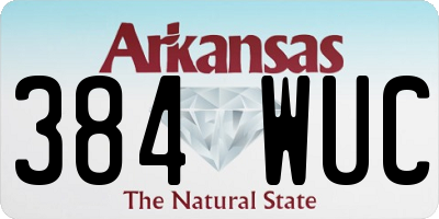 AR license plate 384WUC