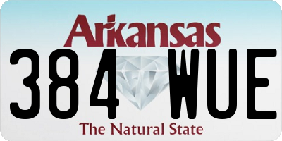 AR license plate 384WUE