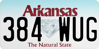AR license plate 384WUG