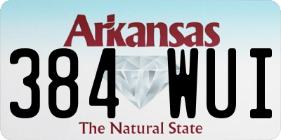 AR license plate 384WUI