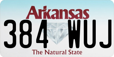AR license plate 384WUJ