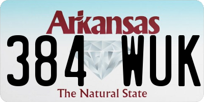 AR license plate 384WUK
