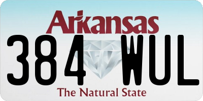 AR license plate 384WUL