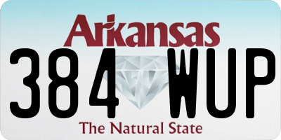 AR license plate 384WUP