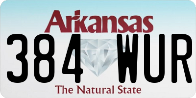 AR license plate 384WUR