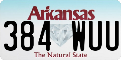 AR license plate 384WUU