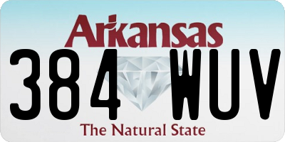 AR license plate 384WUV