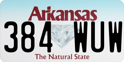 AR license plate 384WUW