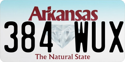 AR license plate 384WUX