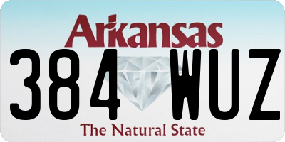 AR license plate 384WUZ