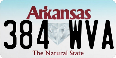 AR license plate 384WVA