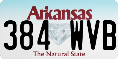 AR license plate 384WVB