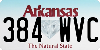 AR license plate 384WVC