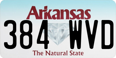 AR license plate 384WVD