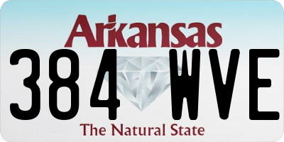 AR license plate 384WVE