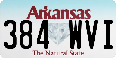 AR license plate 384WVI