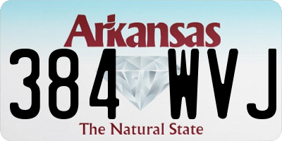 AR license plate 384WVJ