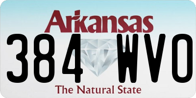 AR license plate 384WVO