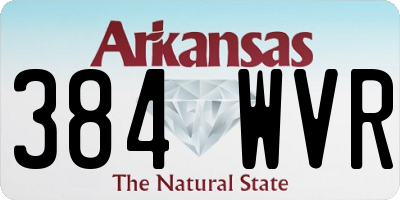 AR license plate 384WVR