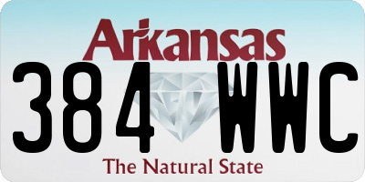 AR license plate 384WWC