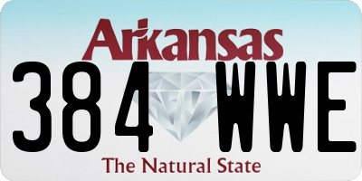AR license plate 384WWE