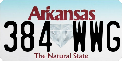 AR license plate 384WWG