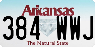 AR license plate 384WWJ