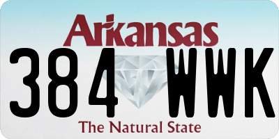 AR license plate 384WWK