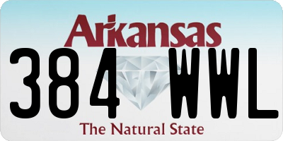 AR license plate 384WWL