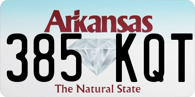 AR license plate 385KQT