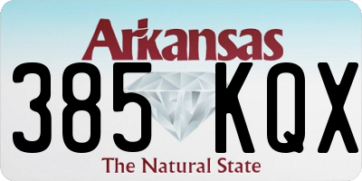 AR license plate 385KQX