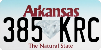 AR license plate 385KRC
