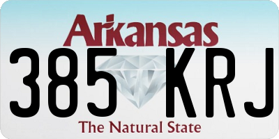 AR license plate 385KRJ