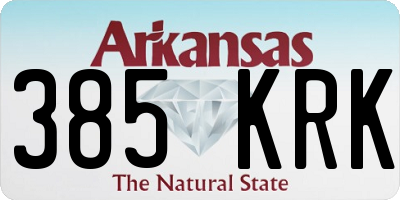 AR license plate 385KRK
