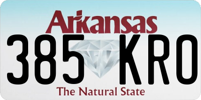 AR license plate 385KRO