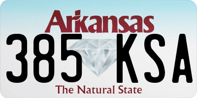 AR license plate 385KSA