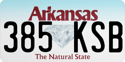 AR license plate 385KSB