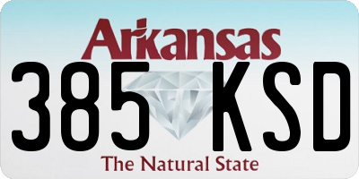 AR license plate 385KSD