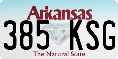 AR license plate 385KSG