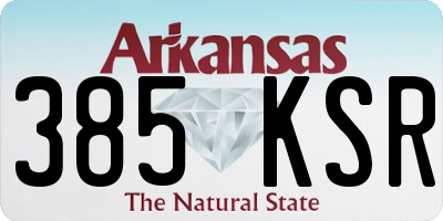AR license plate 385KSR