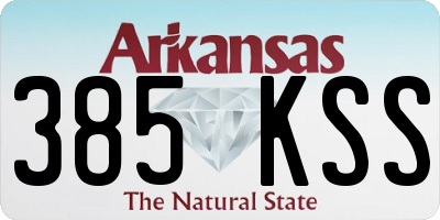 AR license plate 385KSS