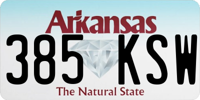 AR license plate 385KSW