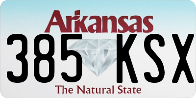 AR license plate 385KSX