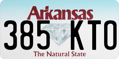 AR license plate 385KTO