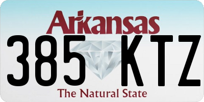 AR license plate 385KTZ