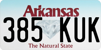 AR license plate 385KUK