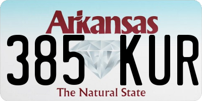 AR license plate 385KUR