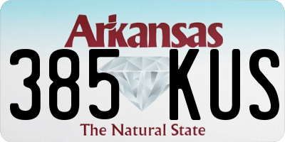 AR license plate 385KUS